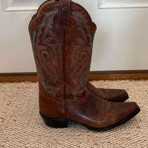 Brown Leather Cowboy Boots